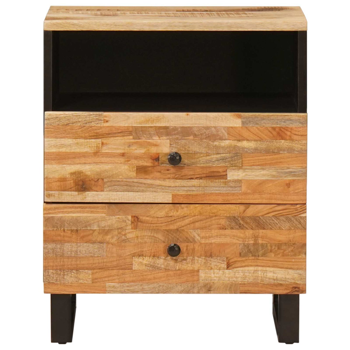 Sengekabinett med skuff Brun 50 x 33 x 62 cm Massiv mango tre