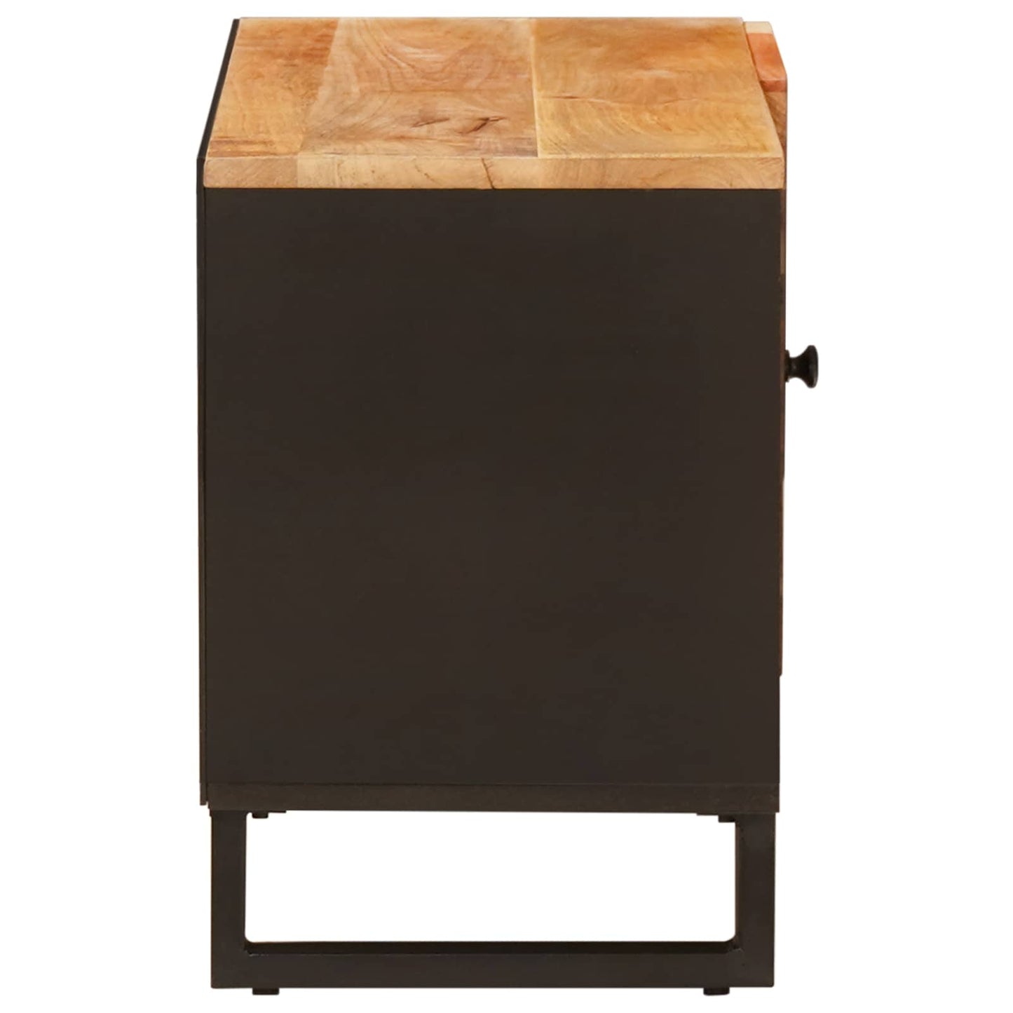 TV-skap med hylle med dør Brun 80 x 33 x 46 cm Massiv mango tre