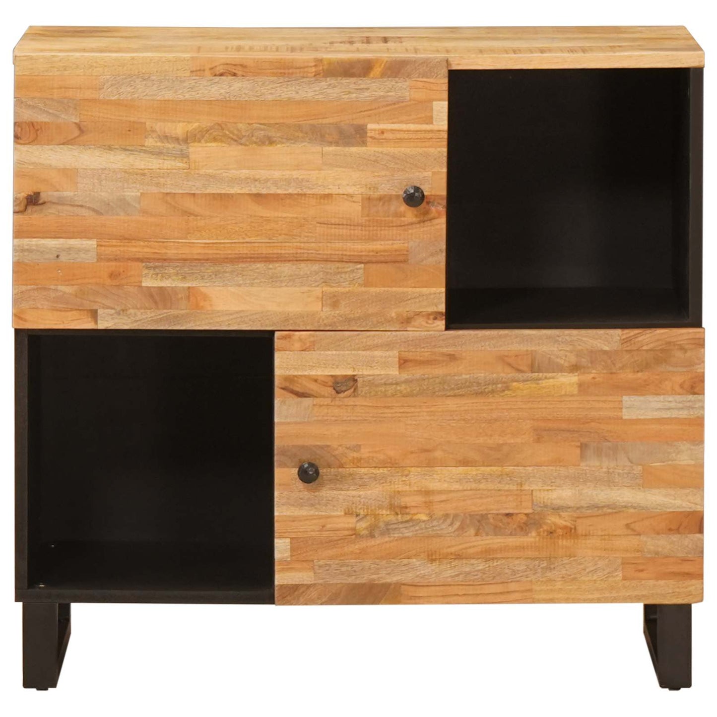 Sideskap med lagring Brun 80 x 33 x 75 cm Massiv mango tre