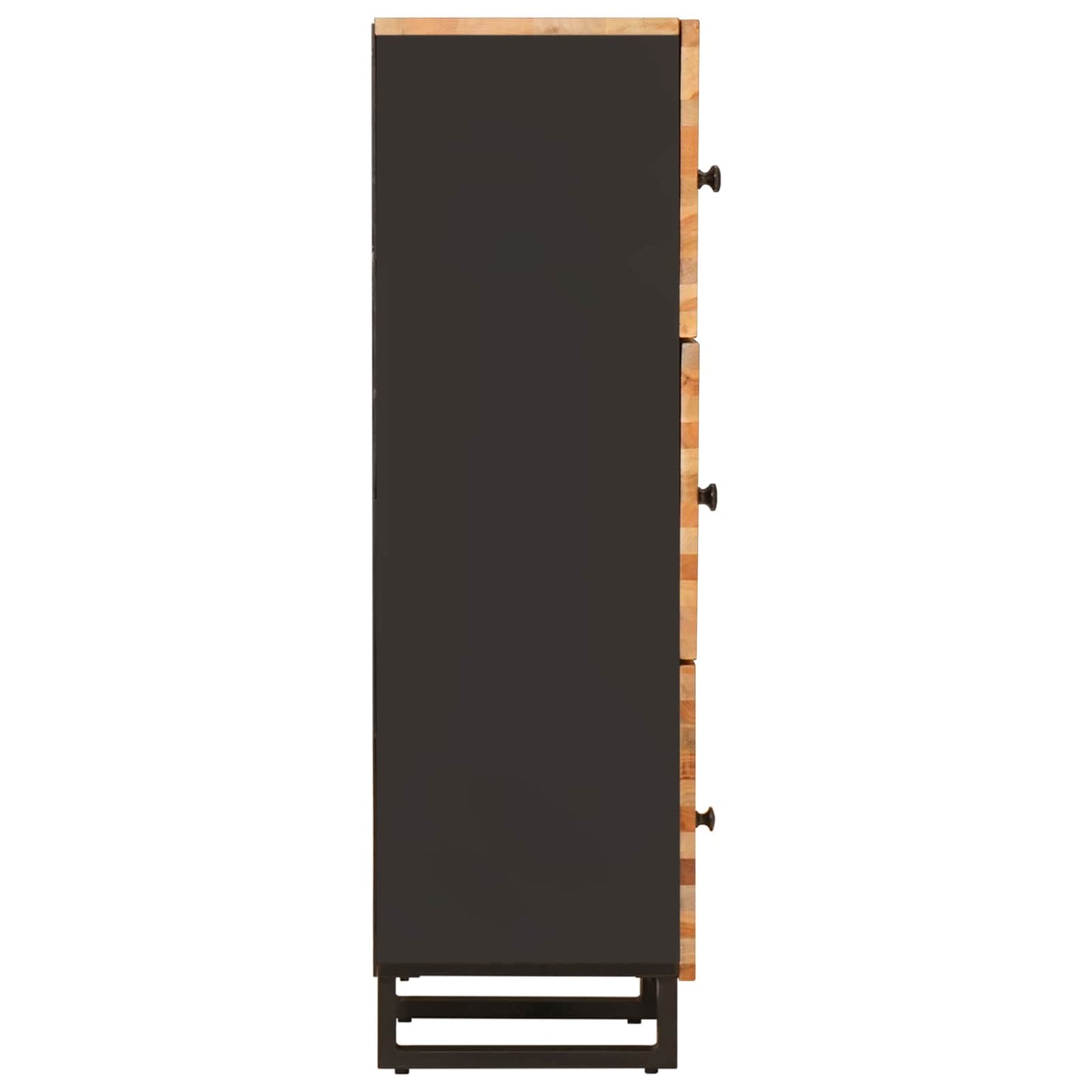 Lagerhøyskaper med hylle Brun 40 x 33 x 110 cm Massiv mango tre