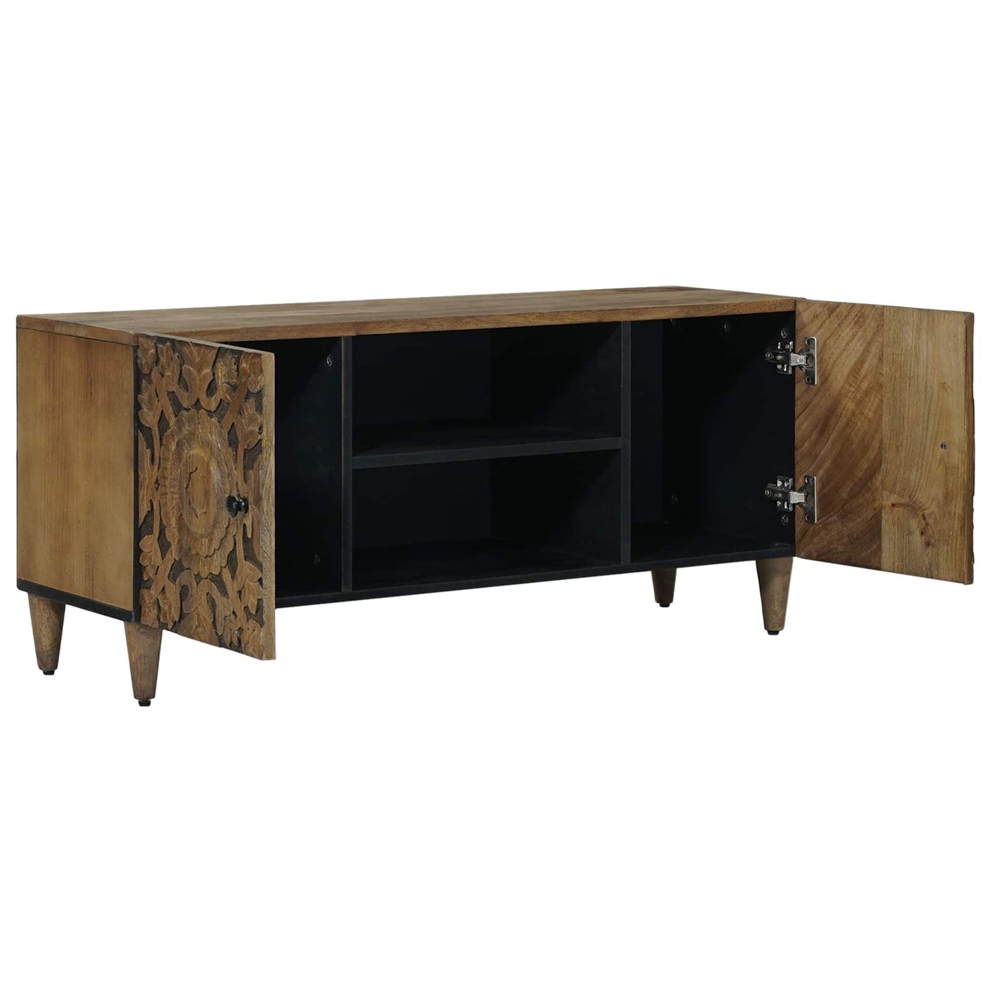 TV-skap med lagring Brun 105 x 33,5 x 46 cm Massiv mango tre