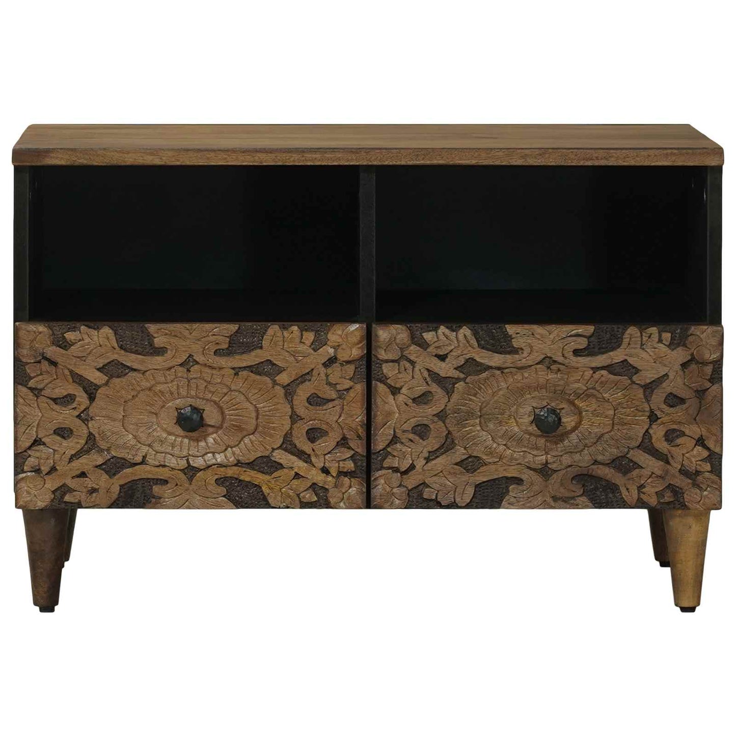 TV-skap med lagring Brun 70 x 33,5 x 46 cm Massiv mango tre