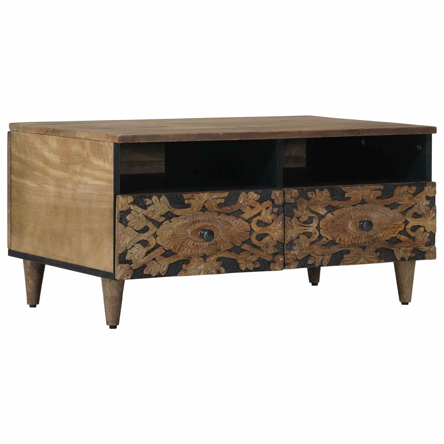 Kaffebord Brun 80 x 54 x 40 cm Massiv mango tre
