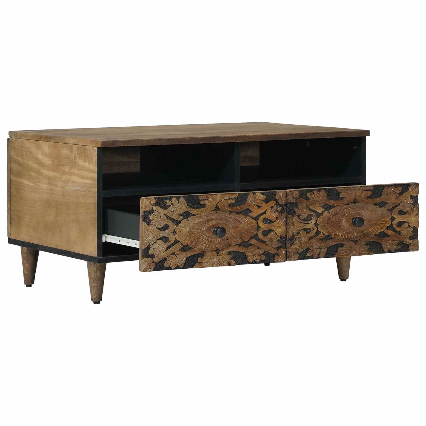 Kaffebord Brun 80 x 54 x 40 cm Massiv mango tre