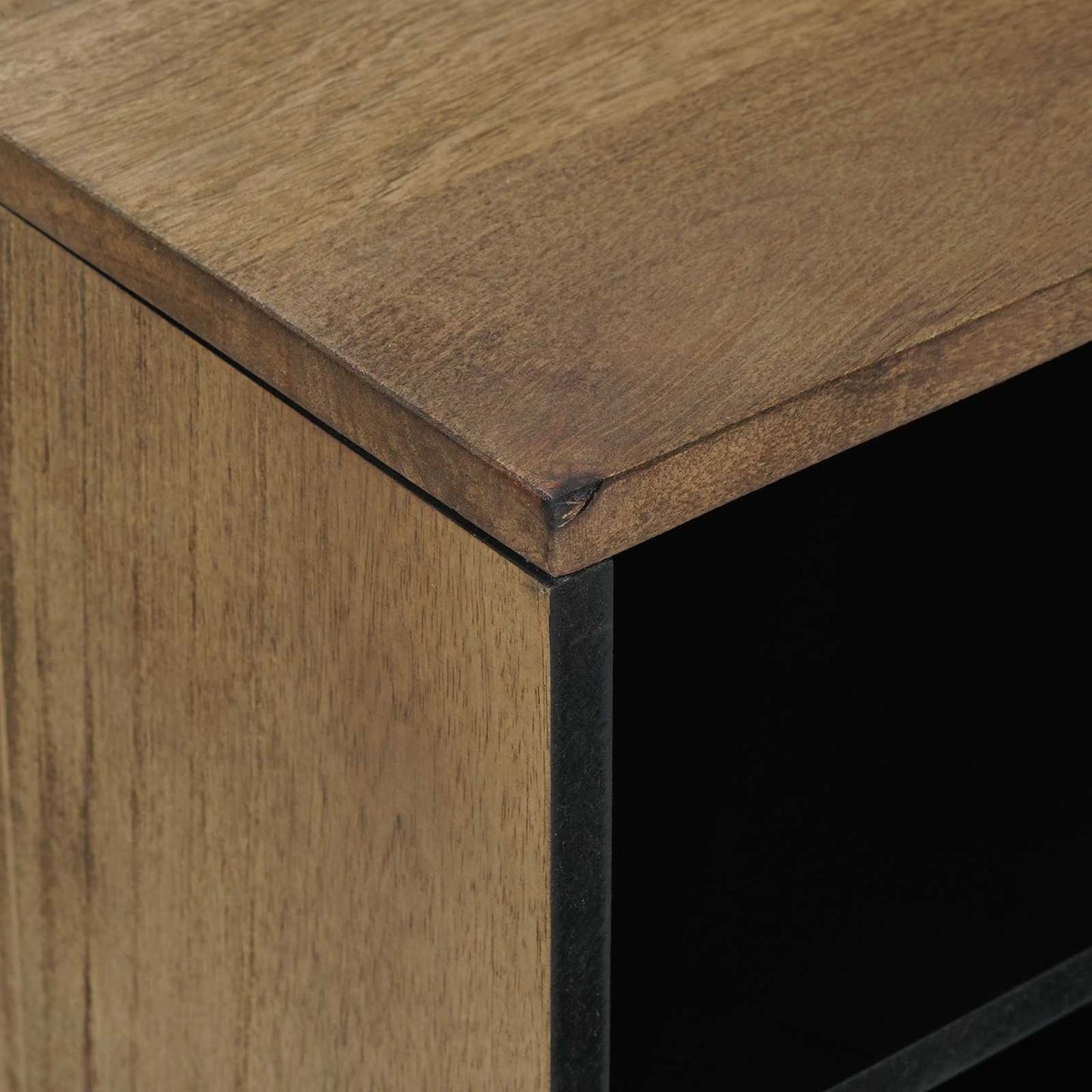 TV-skap med hylle Brun 80 x 31,5 x 46 cm Massiv mango tre