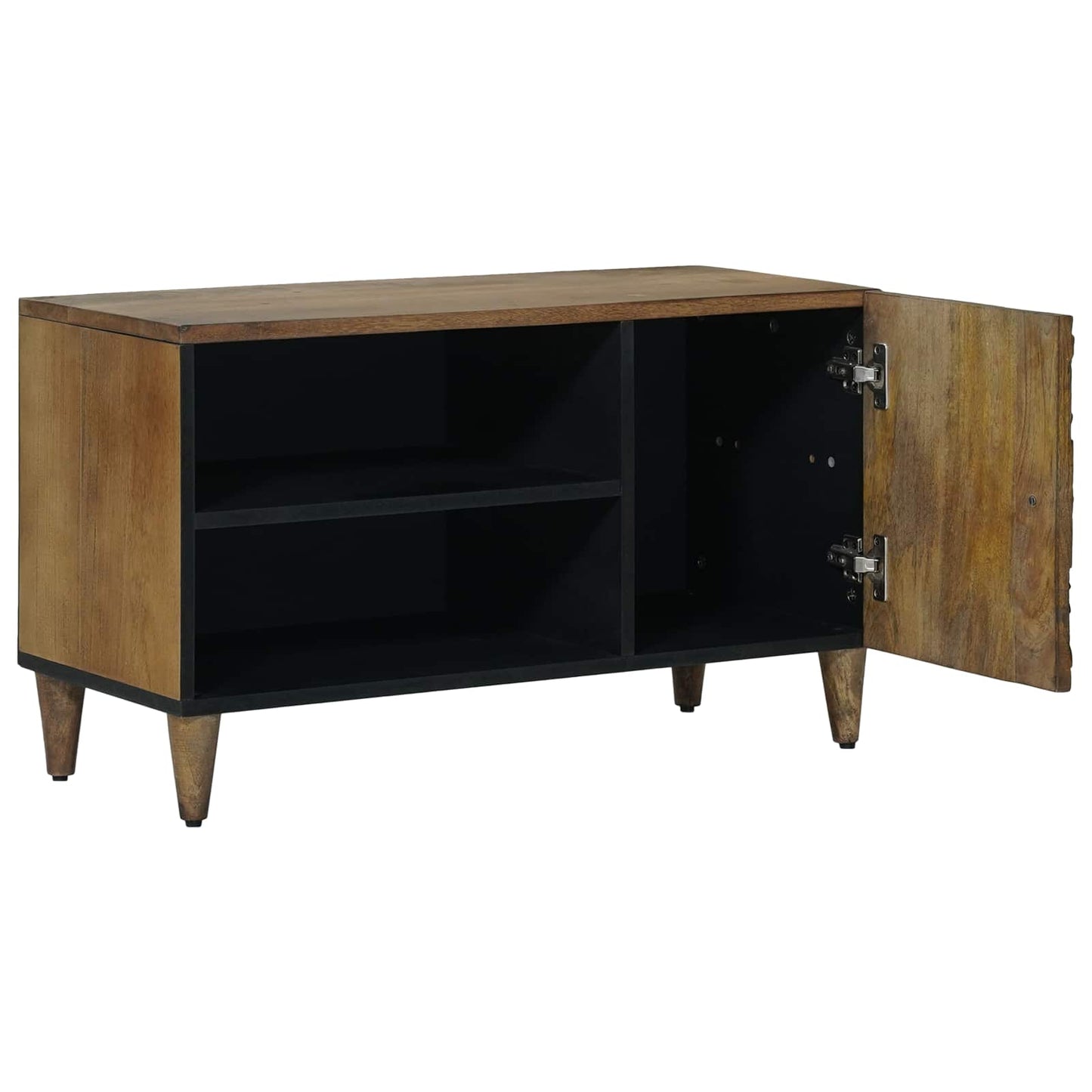 TV-skap med hylle Brun 80 x 31,5 x 46 cm Massiv mango tre