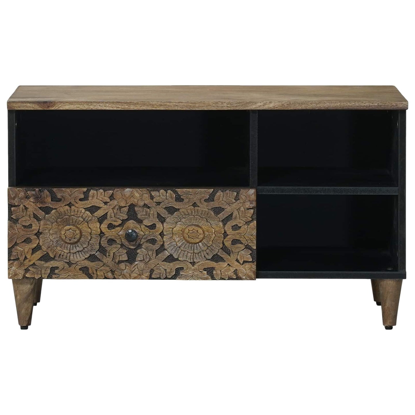 TV-skap med skuff Brun 80 x 33,5 x 46 cm Massiv mango tre