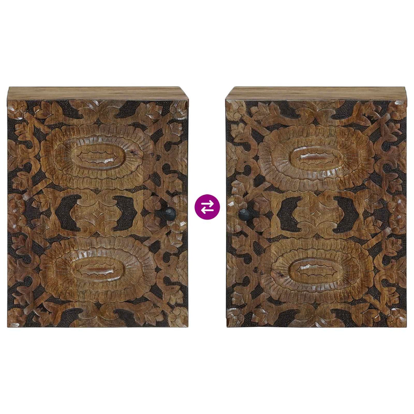 Baderom Hengende Skap Brun 38 x 33,5 x 48 cm Massiv mango tre