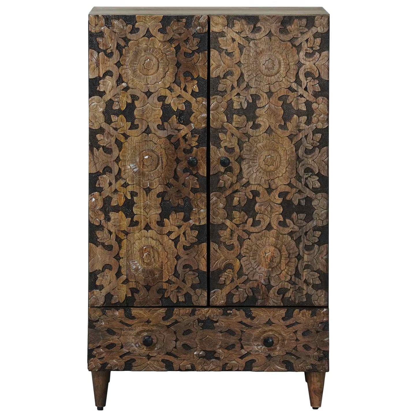 Høyt brett med skuff Brun 60 x 33,5 x 100 cm Massiv mango tre