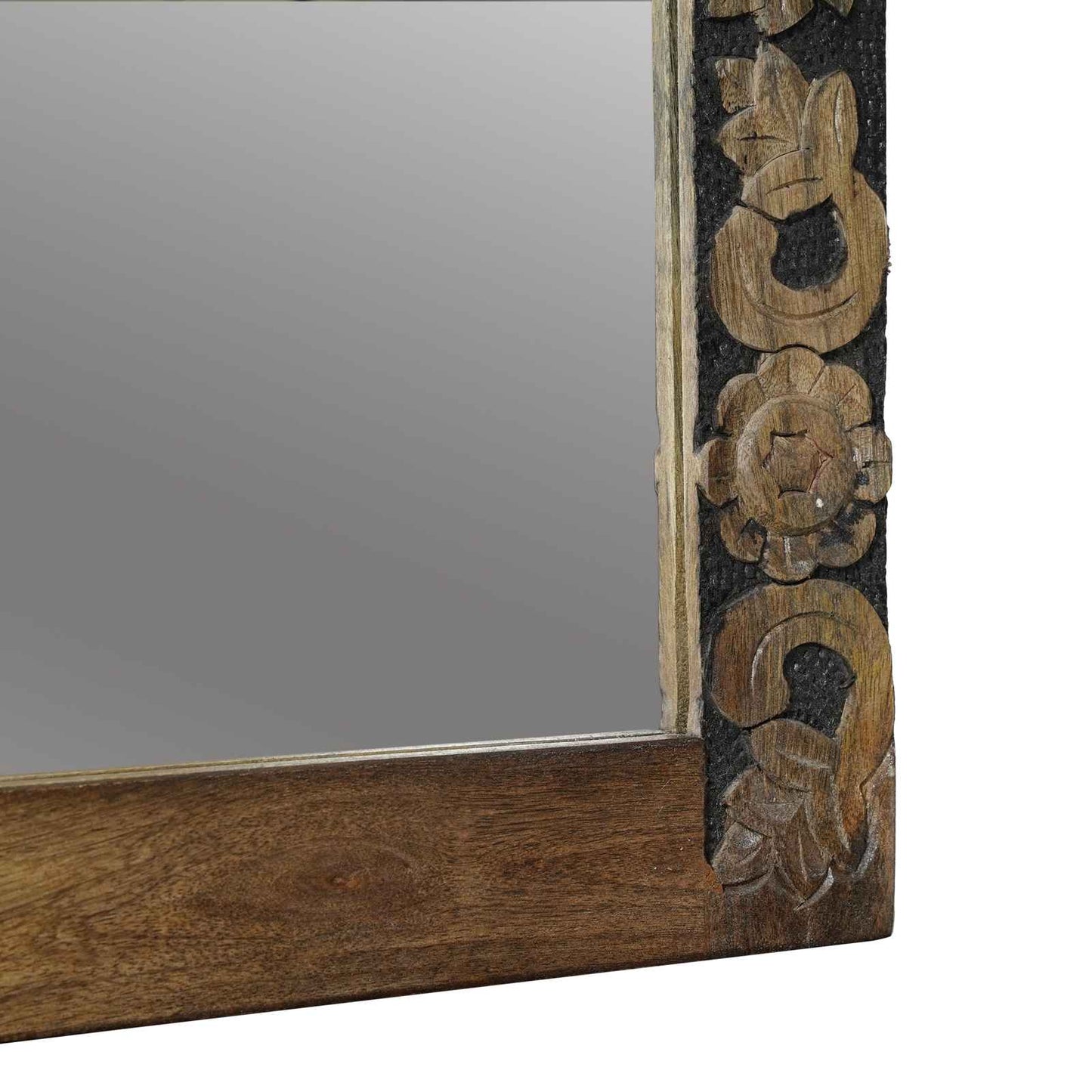 Veggspeil Valnøtt Brun 70 x 50 cm Konstruert tre og glass