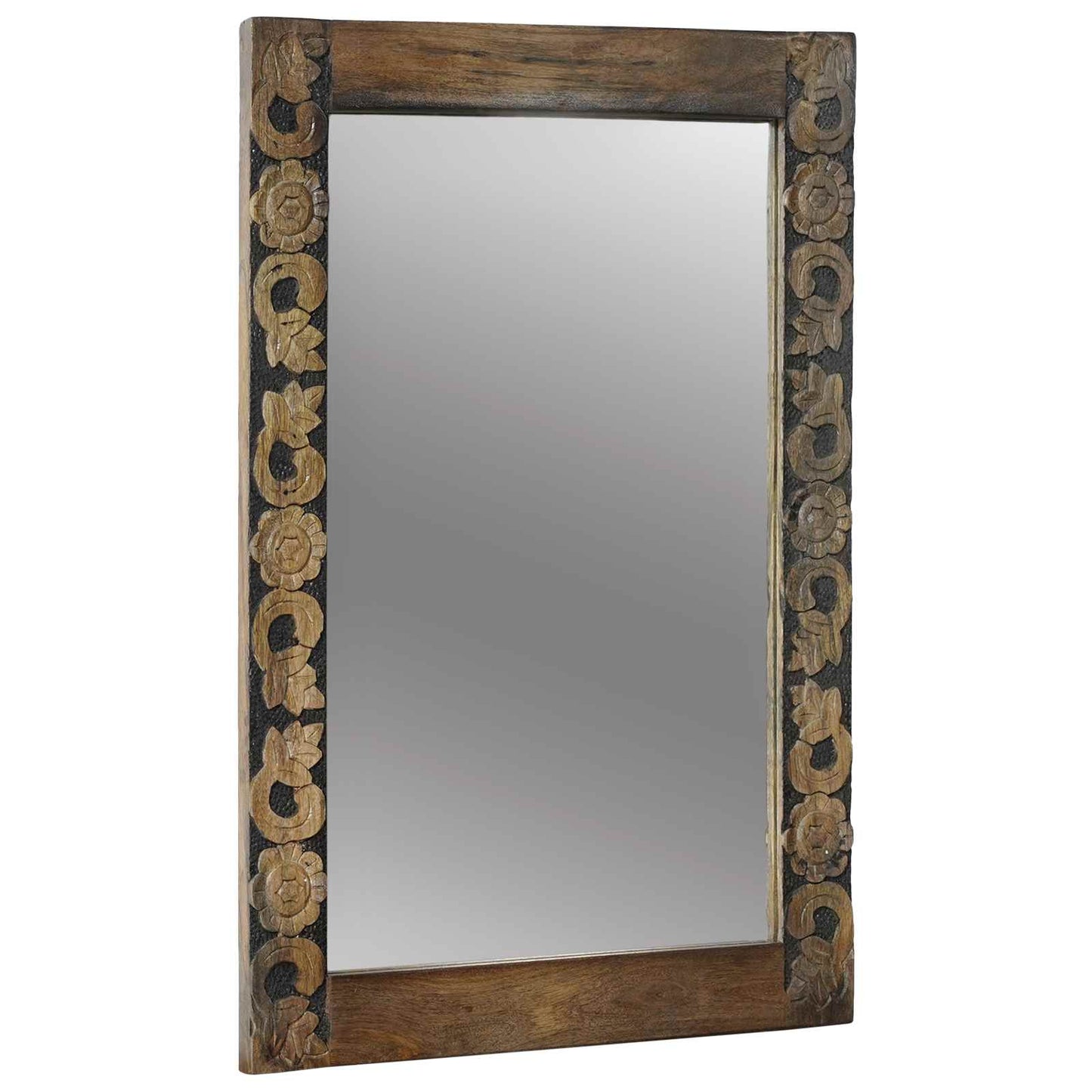 Veggspeil Valnøtt Brun 70 x 50 cm Konstruert tre og glass