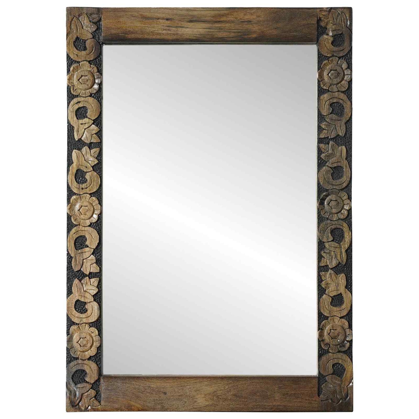 Veggspeil Valnøtt Brun 70 x 50 cm Konstruert tre og glass