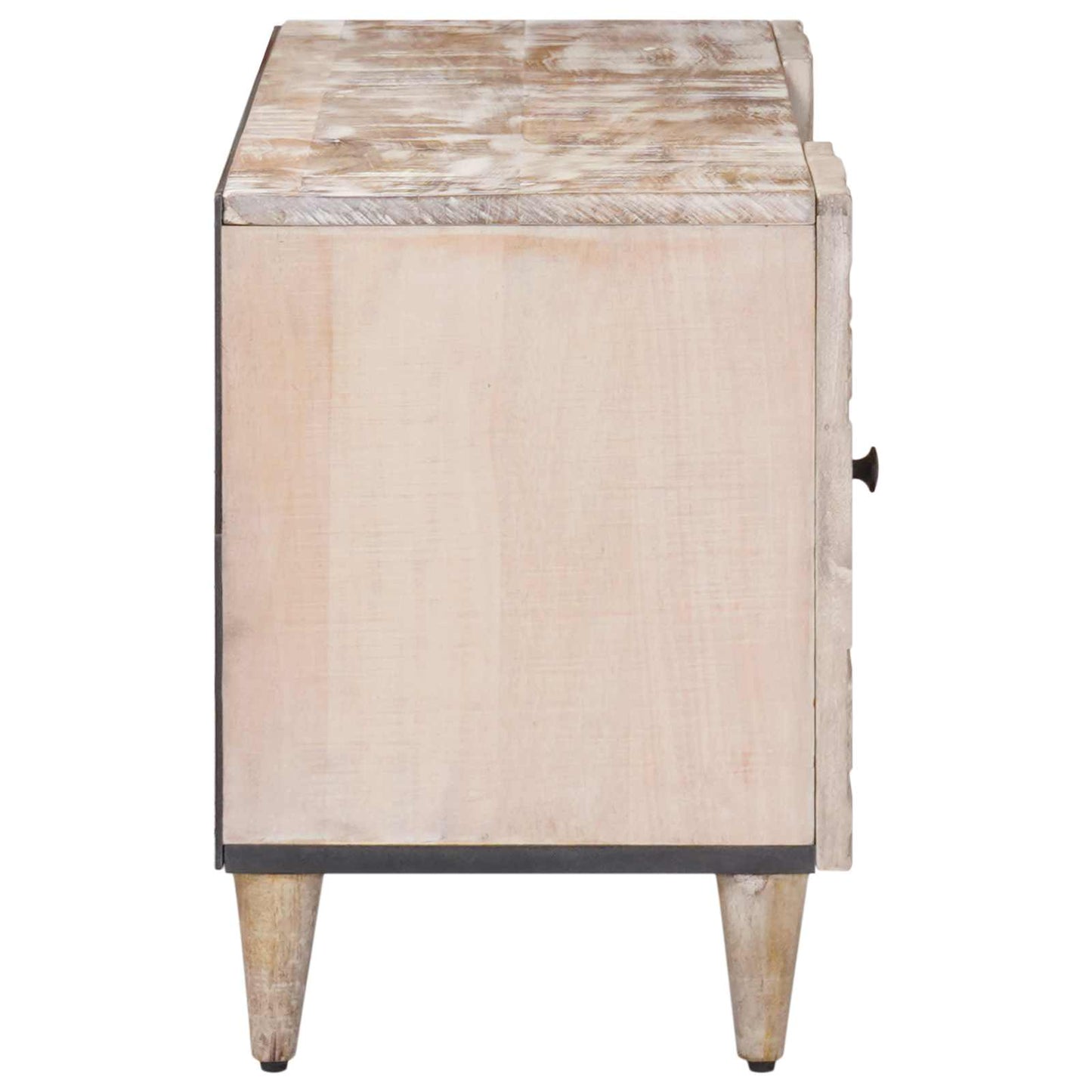 TV-skap med lagring Hvit 105 x 33,5 x 46 cm Massiv mango tre