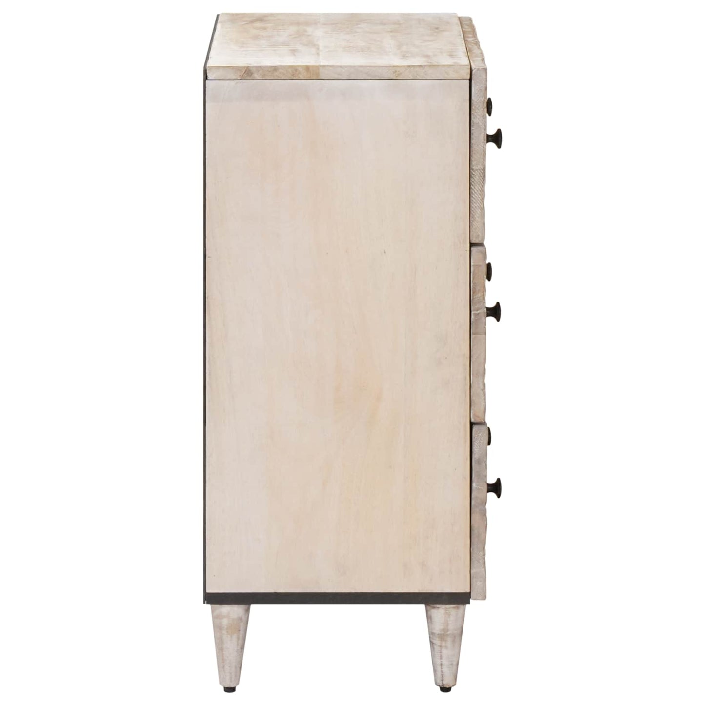 Oppbevaringssideboard Hvit 60 x 33,5 x 75 cm Massiv mango tre