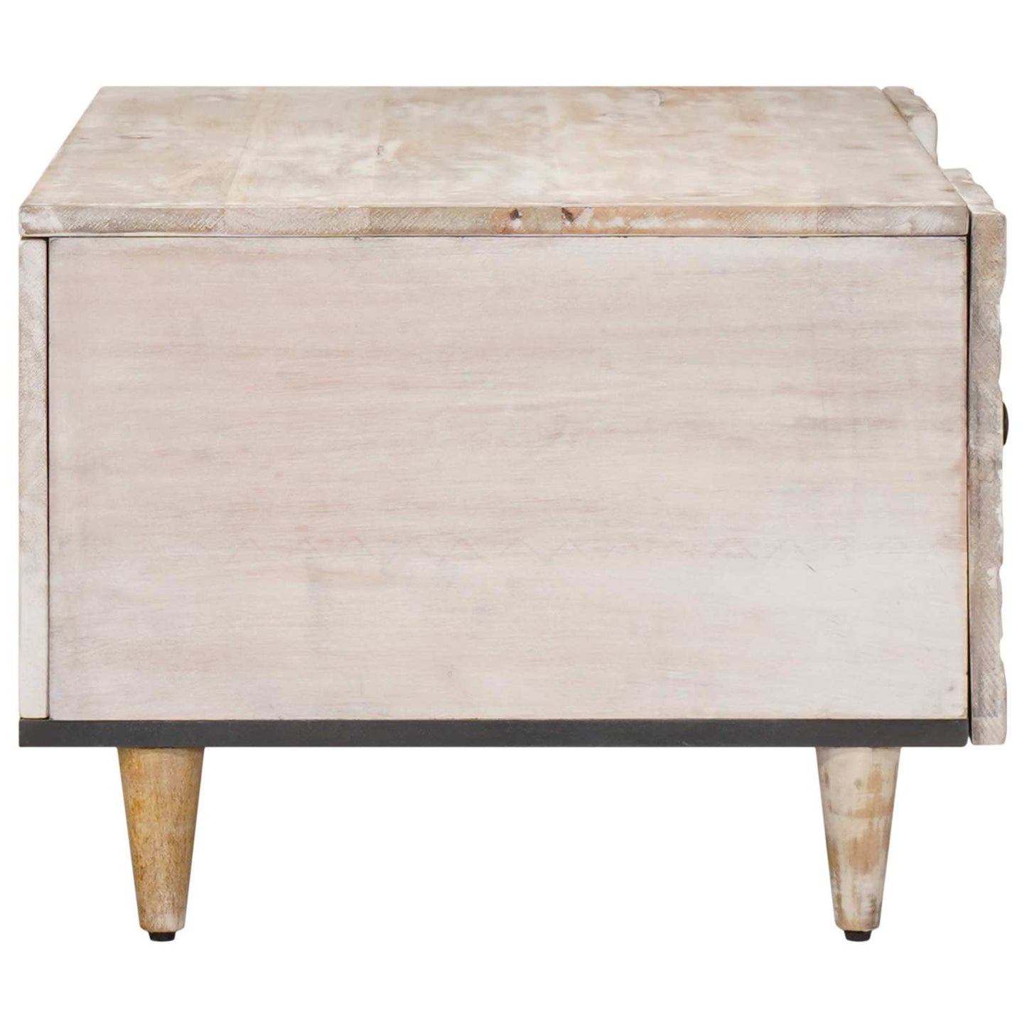 Kaffebord Hvit 100 x 54 x 40 cm Massiv mango tre