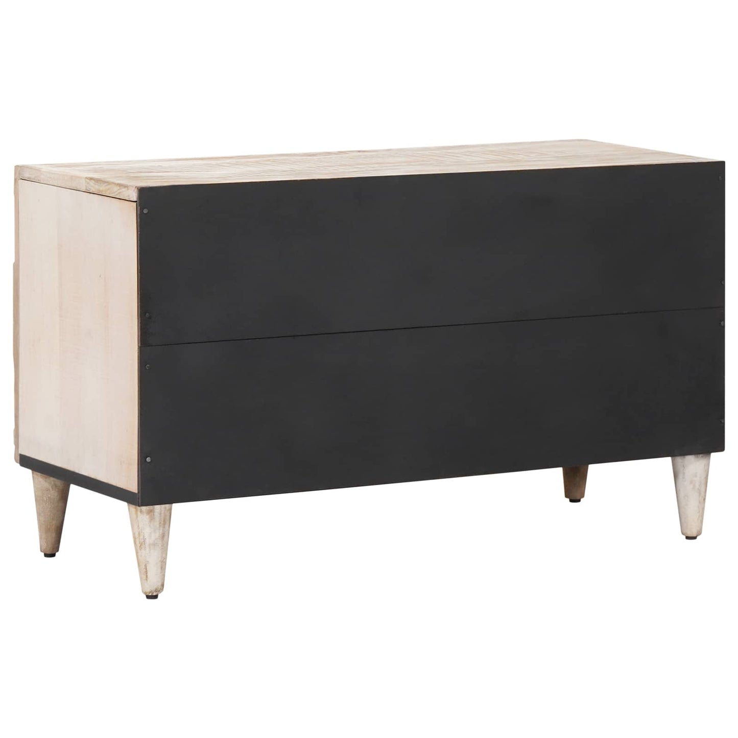 TV-skap med hylle Hvit 80 x 31,5 x 46 cm Massiv mango tre
