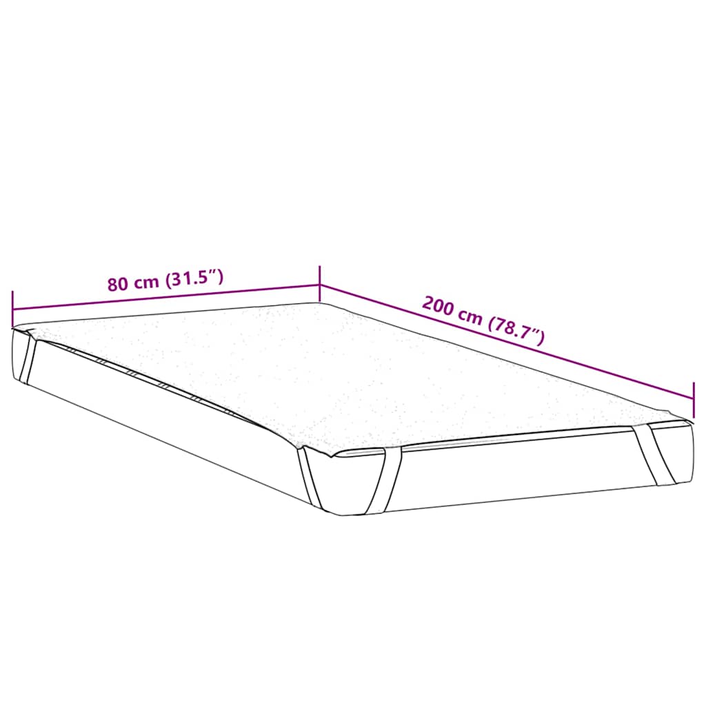Madrassbeskytter hvit 80x200 cm vanntett