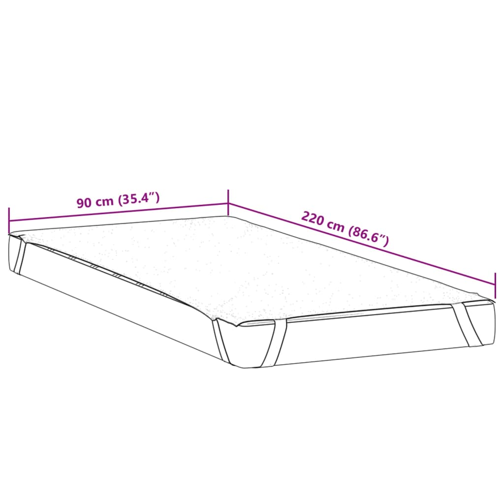 Madrassbeskytter hvit 90x220 cm vanntett