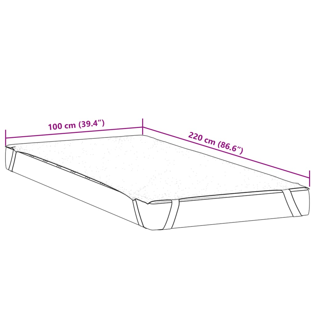 Madrassbeskytter hvit 100x220 cm vanntett