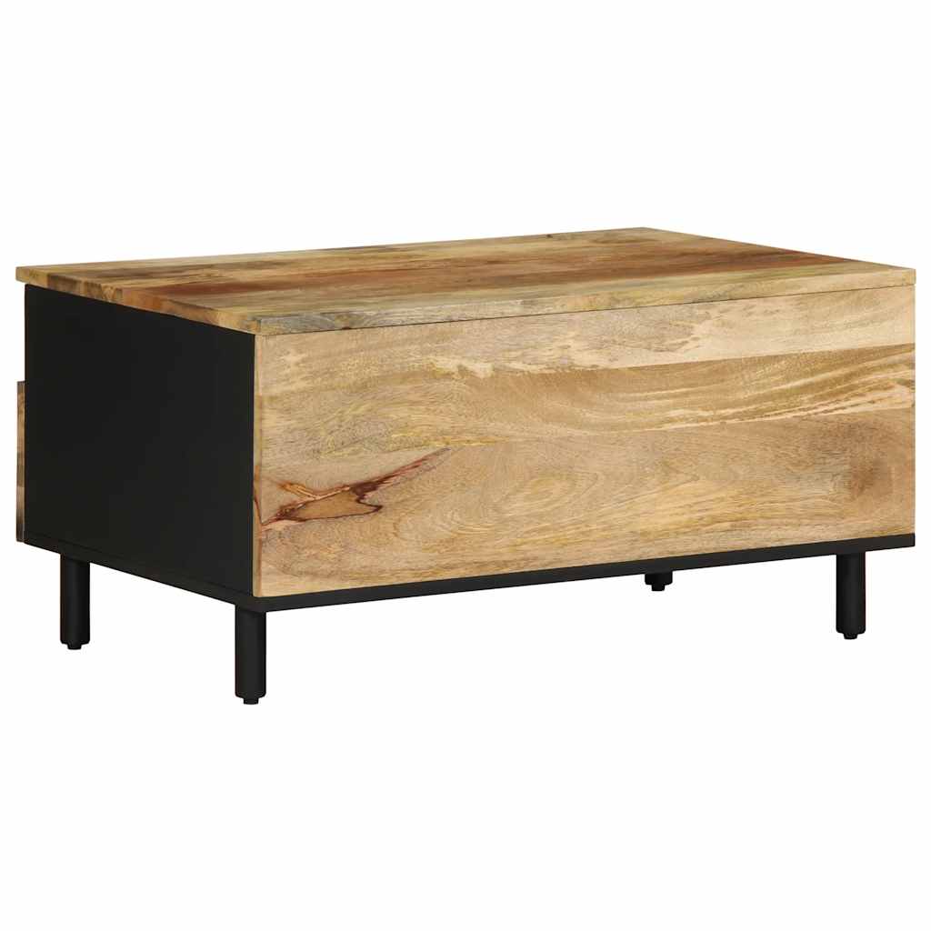 Salongbord svart 80x54x40 cm grovt heltre mangotre