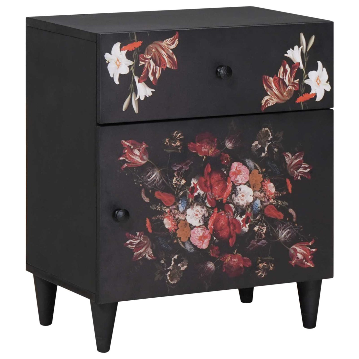 Nattbord med skuff Flerfarget 50 x 33 x 60 cm Massiv mango tre