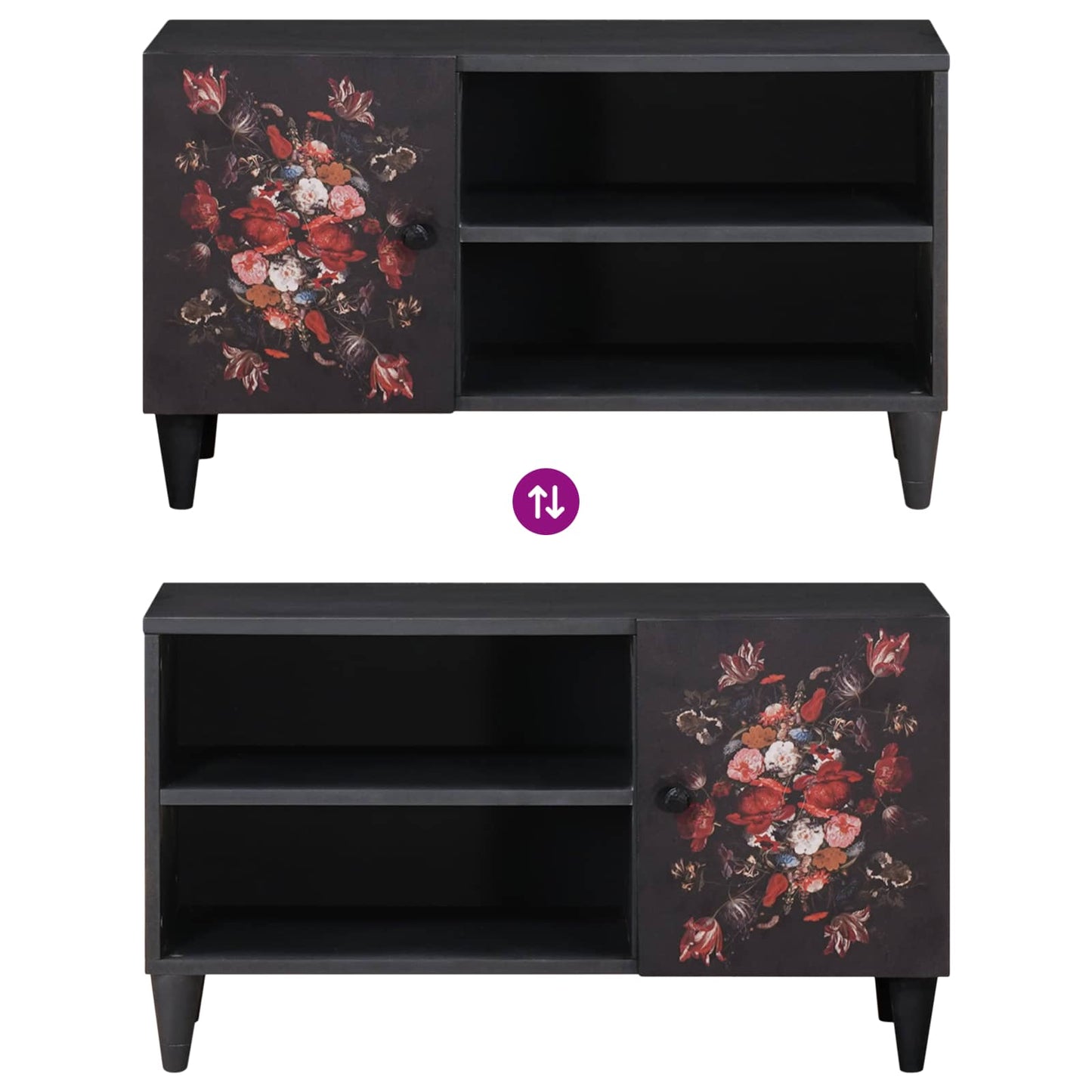 Oppbevaringsskap Flerfarget 80 x 31,5 x 46 cm Massiv mango tre