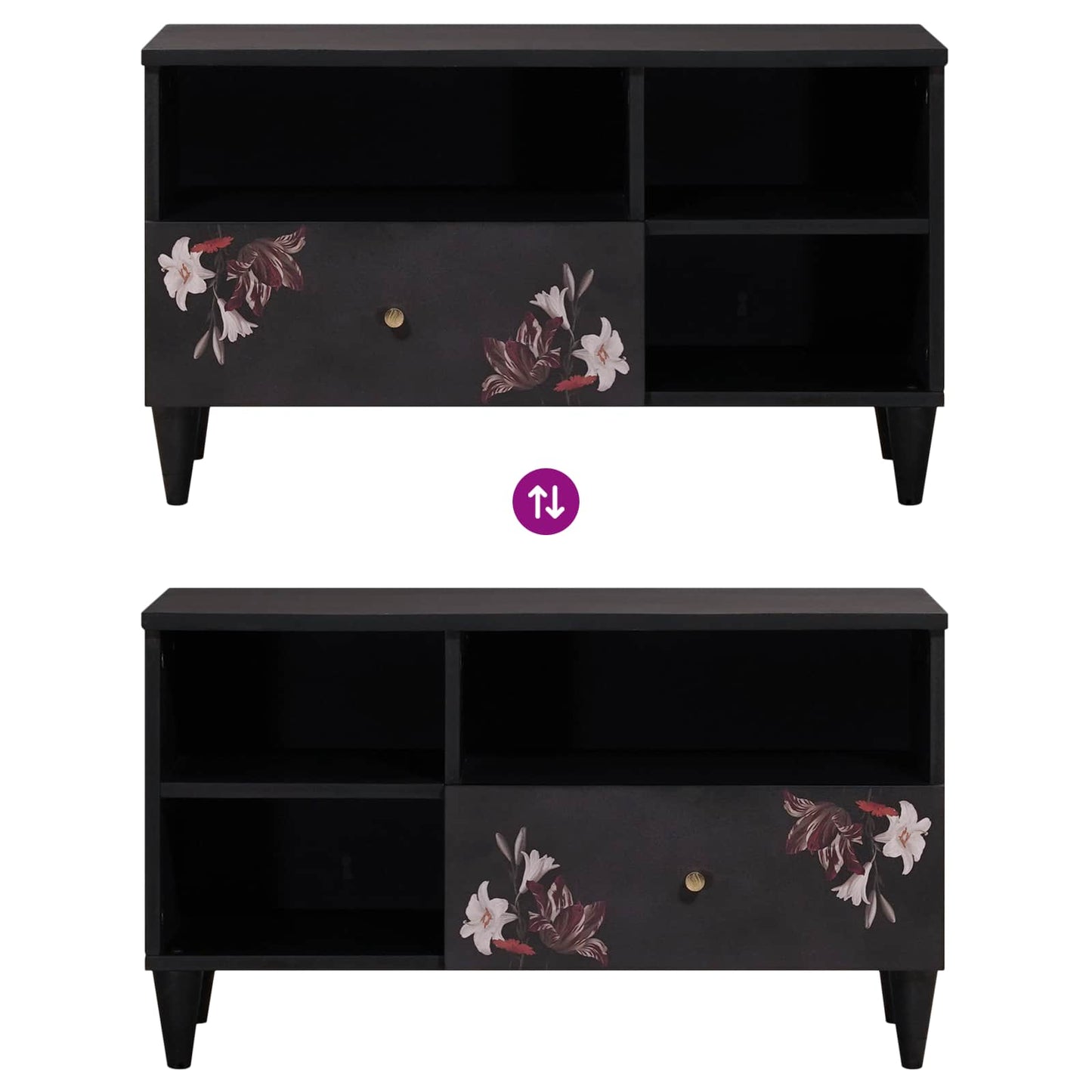 Oppbevaringsskap Flerfarget 80 x 33,5 x 46 cm Massiv mango tre
