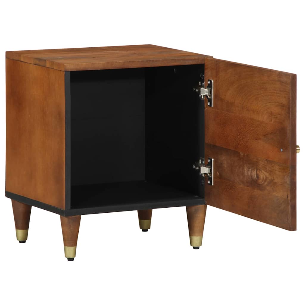 Nattbord med dør Honning brun 40 x 33 x 46 cm Massiv mango tre