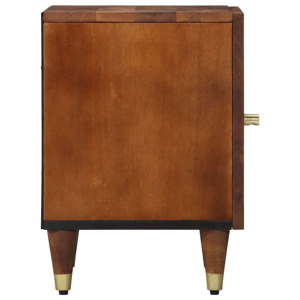Nattbord med dør Honning brun 40 x 33 x 46 cm Massiv mango tre