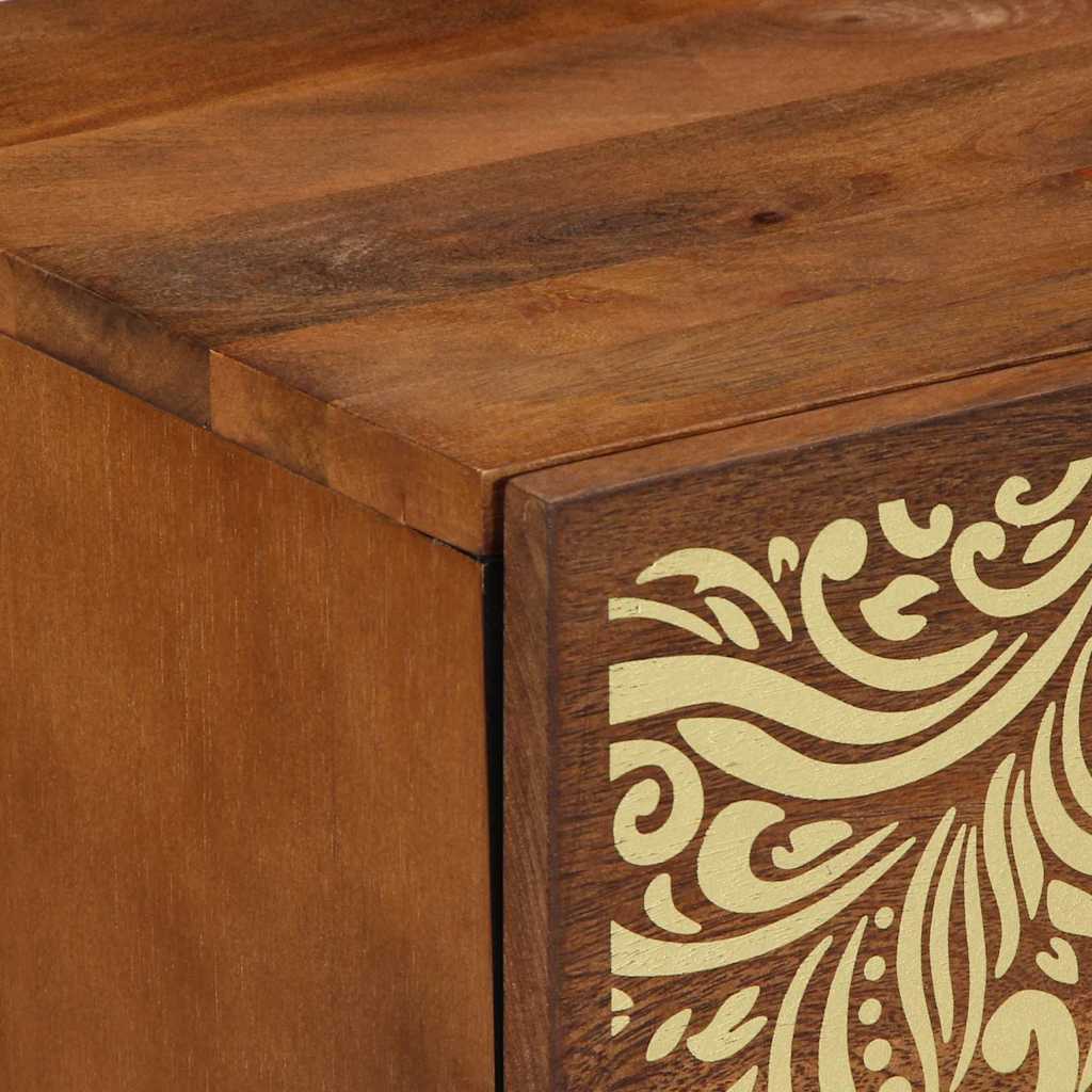 Nattbord med dør 2 pcs Honning brun 40 x 33 x 46 cm