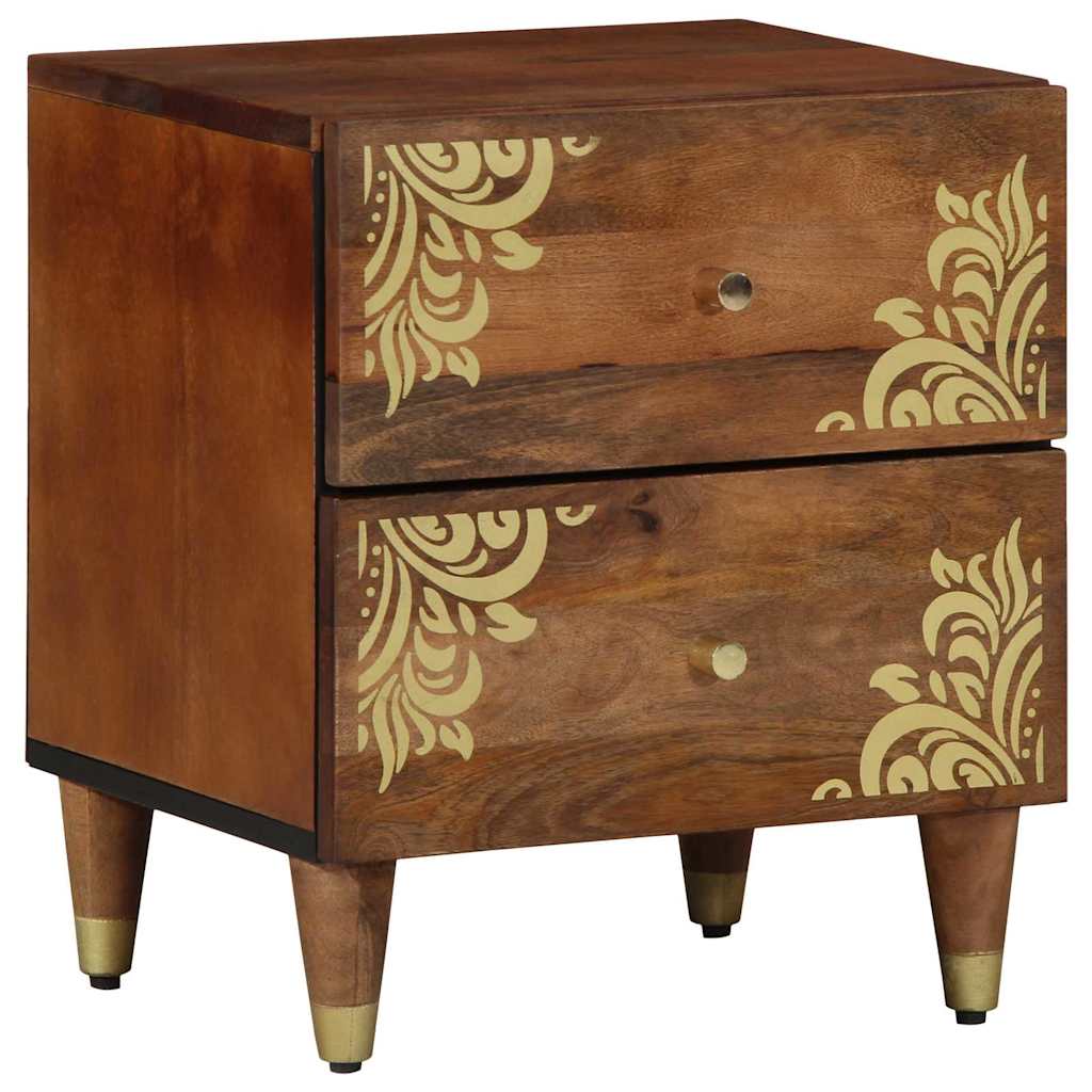 Nattbordskap Honning brun 40 x 33 x 46 cm Massiv mango tre