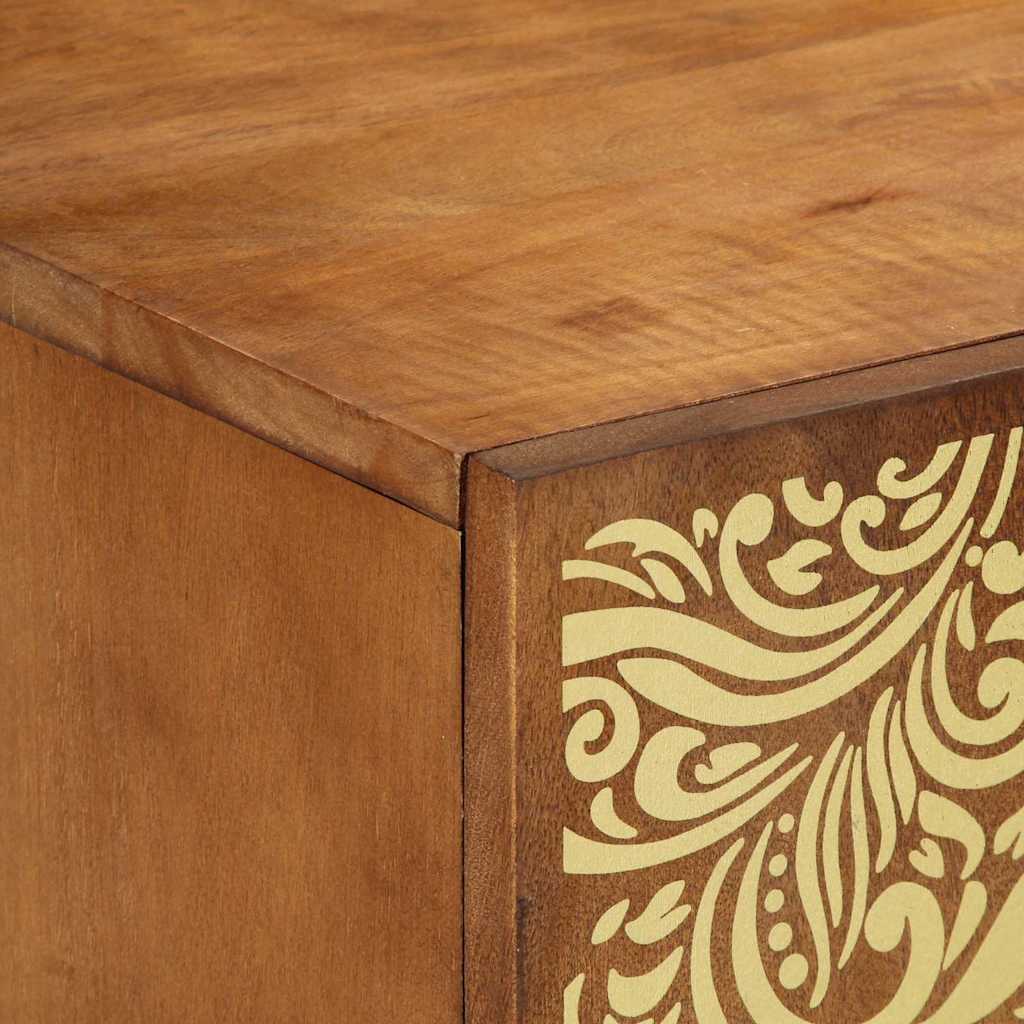 TV-skap med dør Honning brun 105 x 33 x 46 cm Massiv mango tre