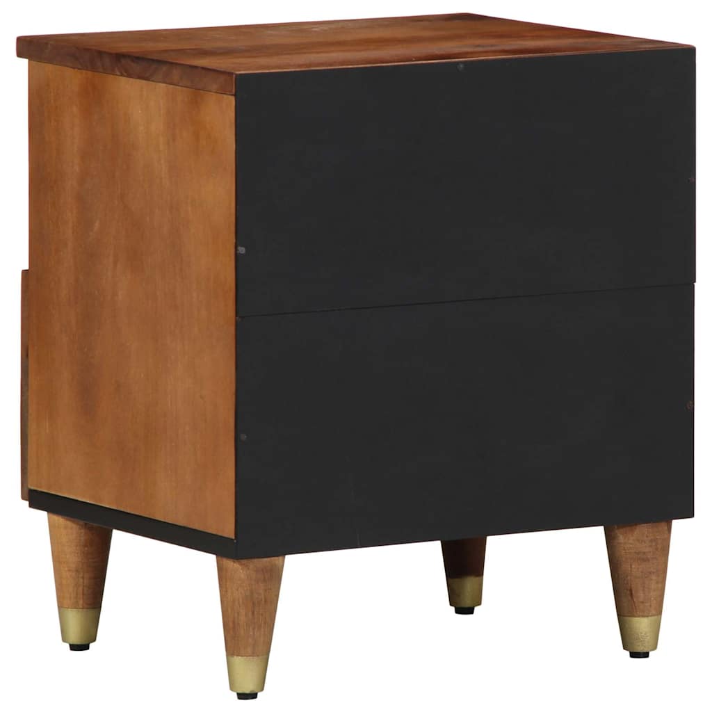 Nattbordskap med skuff 2 pcs Honning brun 40 x 33 x 46 cm