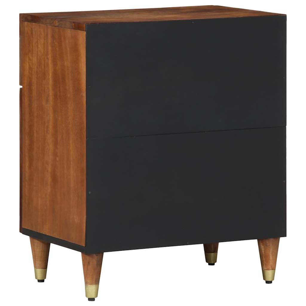 Nattbord med dør Honning brun 50 x 33 x 60 cm Massiv mango tre