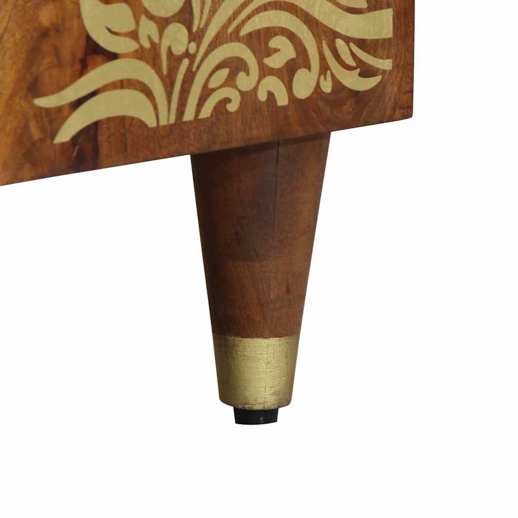 TV-skap med dør Honning brun 105 x 33 x 46 cm Massiv mango tre