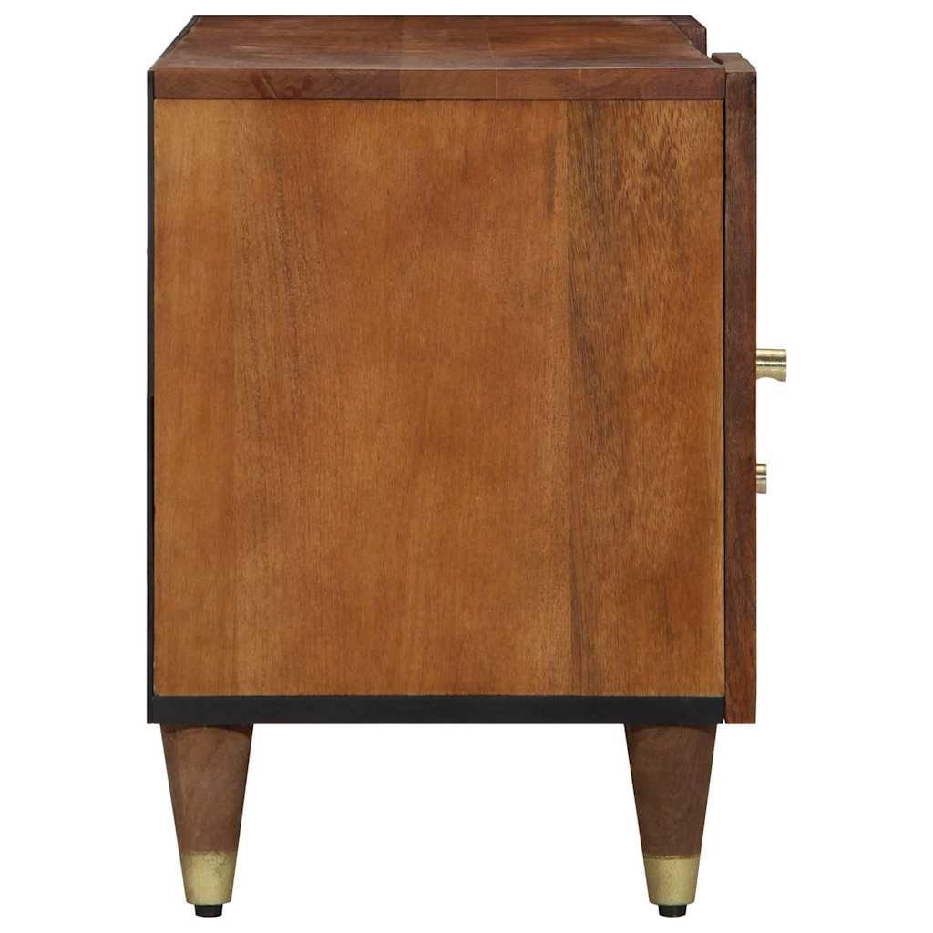 TV-skap med dør Honning brun 105 x 33 x 46 cm Massiv mango tre