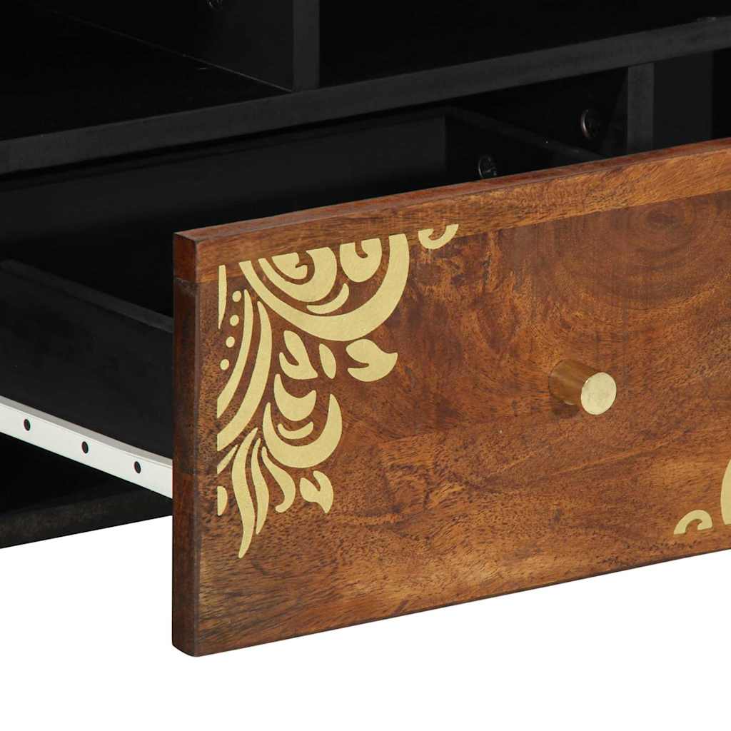 TV-skap Honning brun 100 x 33 x 46 cm Massiv mango tre