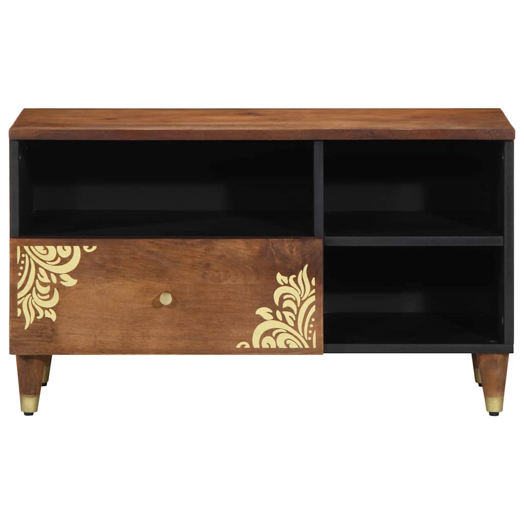 TV-skap med skuff Honning brun 80 x 33 x 46 cm Massiv mango tre
