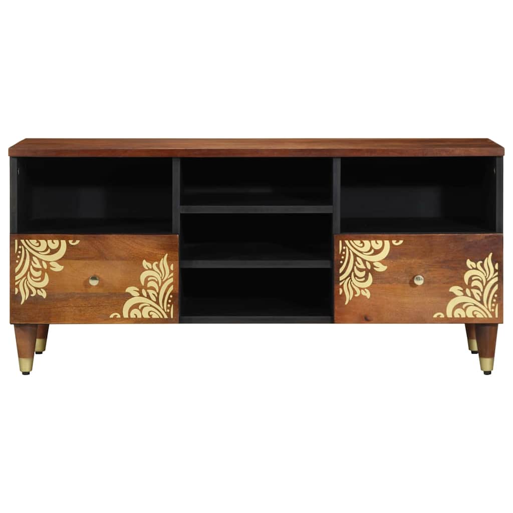 TV-skap Honning brun 100 x 33 x 46 cm Massiv mango tre