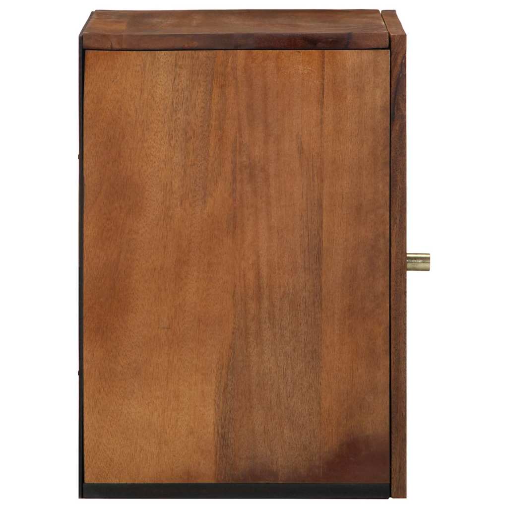 Veggskap med dør Honning brun 38 x 33 x 48 cm Massiv mango tre