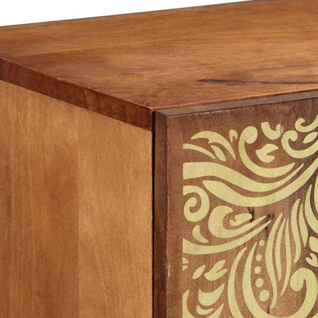 Serviesskap med hylle Brun 90 x 33 x 75 cm Massiv mango tre