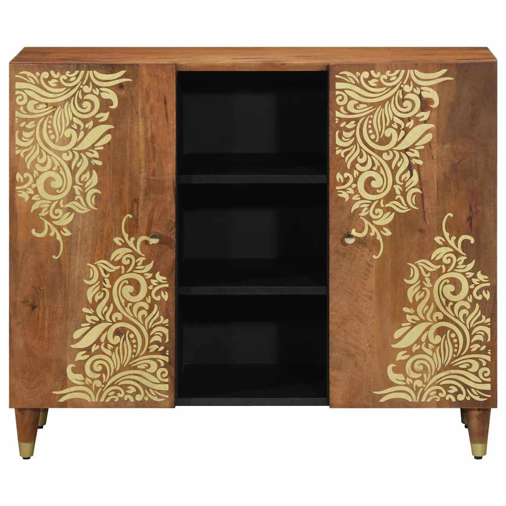 Serviesskap med hylle Brun 90 x 33 x 75 cm Massiv mango tre