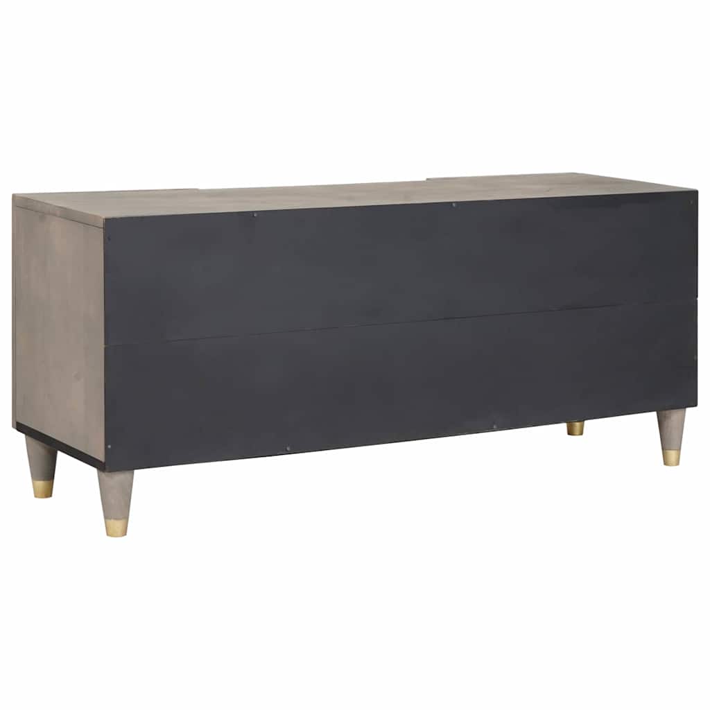 TV-skap med skuff med dør Grå 105 x 33 x 46 cm Massiv mango tre