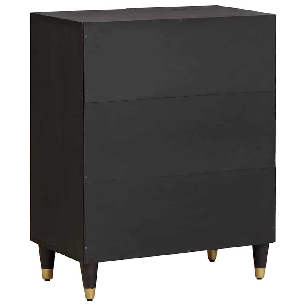Serviesskap Svart 60 x 33 x 75 cm Massiv mango tre