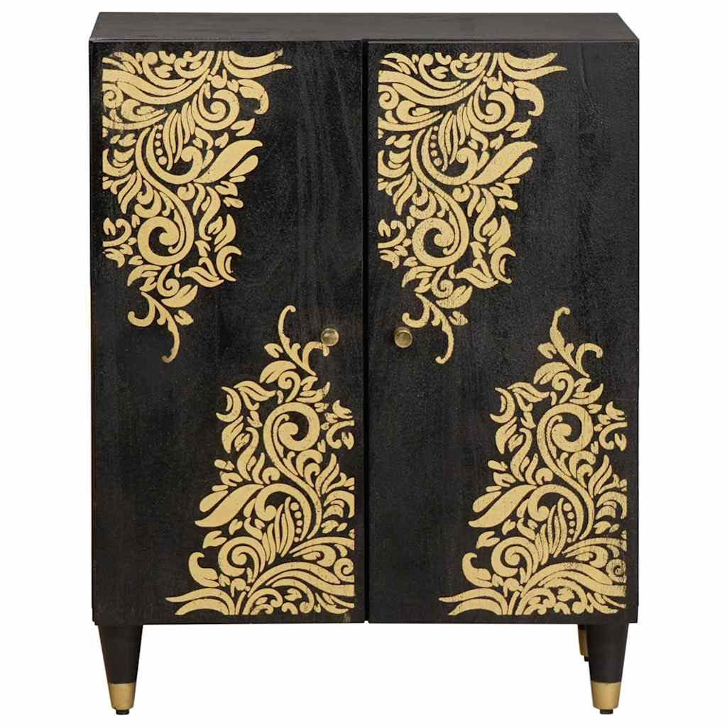 Serviesskap Svart 60 x 33 x 75 cm Massiv mango tre