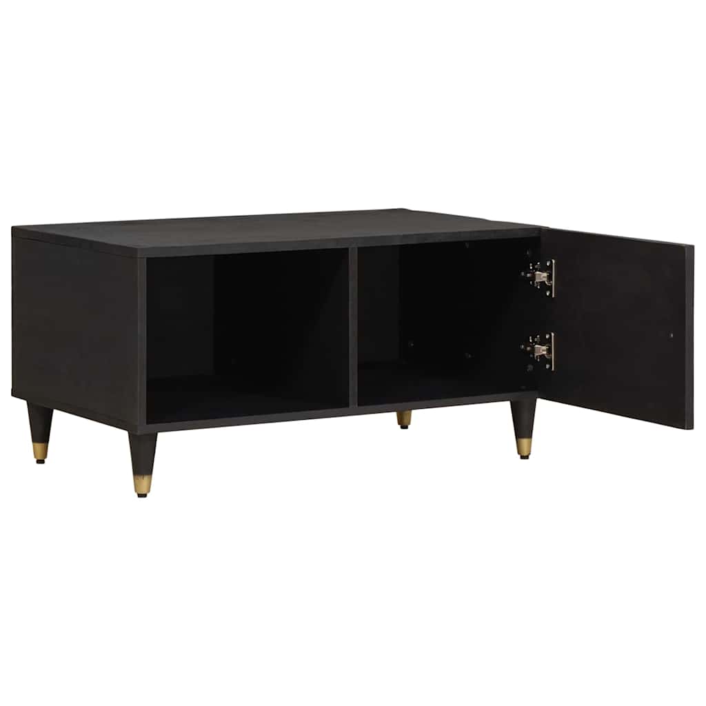 Kaffebord Svart 80 x 50 x 40 cm Massiv mango tre
