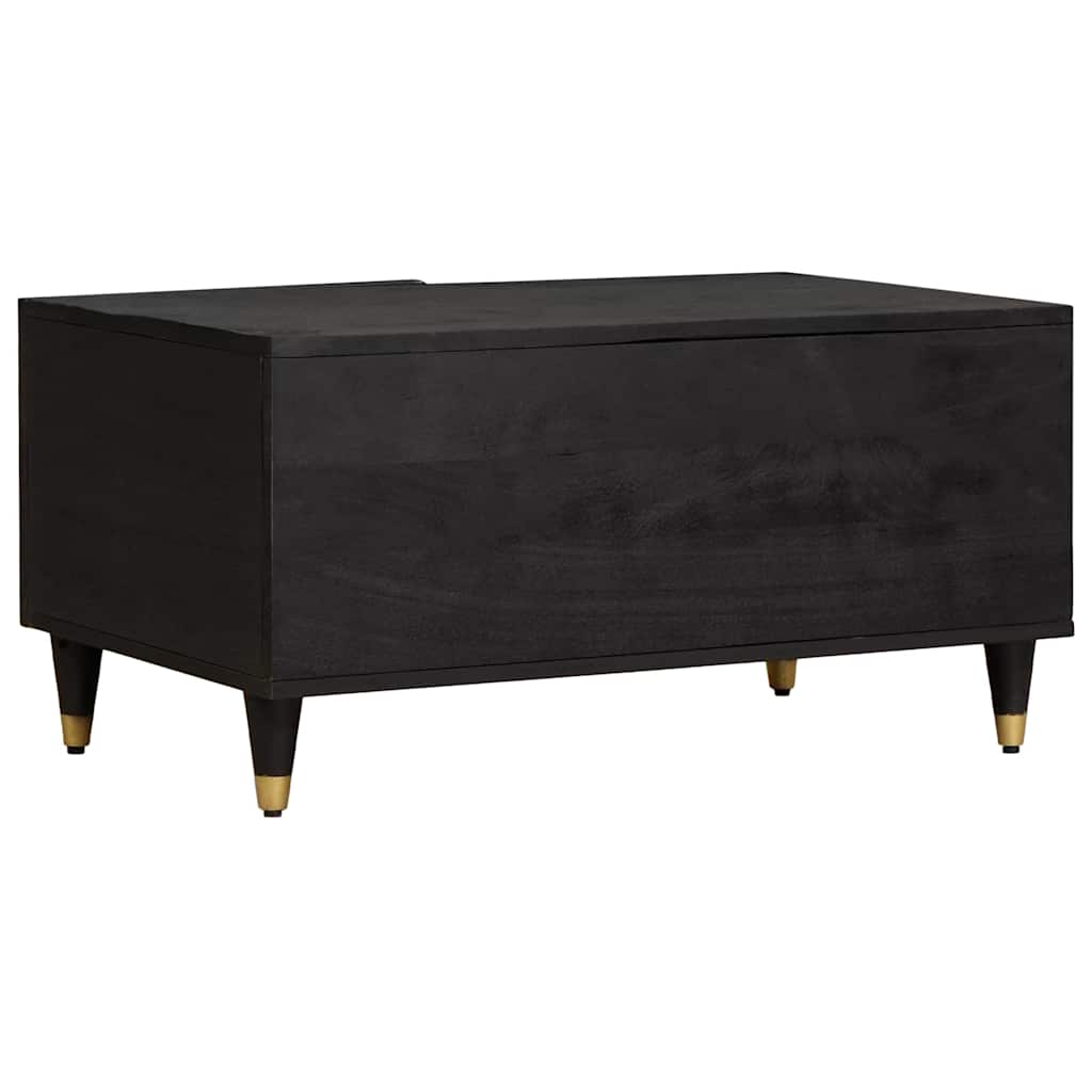Kaffebord Svart 80 x 50 x 40 cm Massiv mango tre