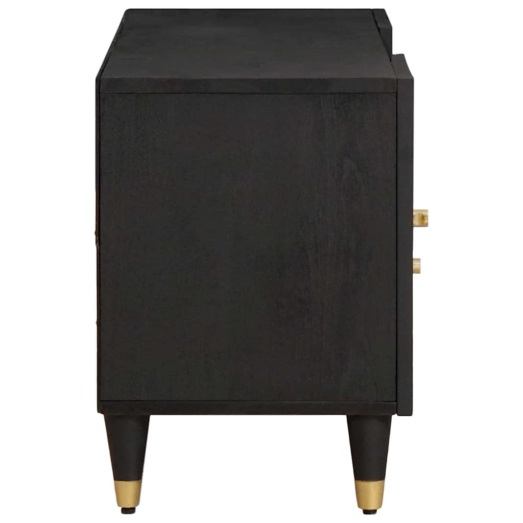 TV-skap med skuff Svart 105 x 33 x 46 cm Massiv mango tre