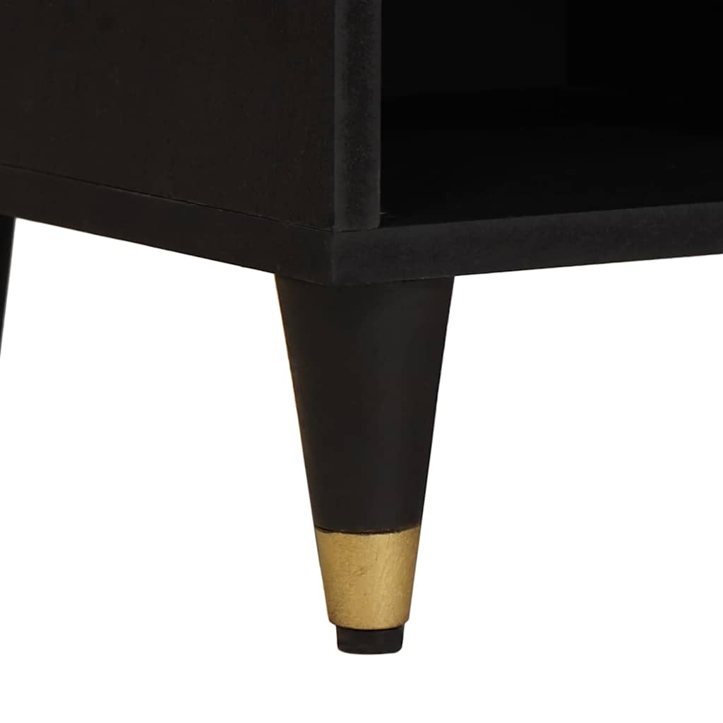 TV-skap med skuff Svart 100 x 33 x 46 cm Massiv mango tre