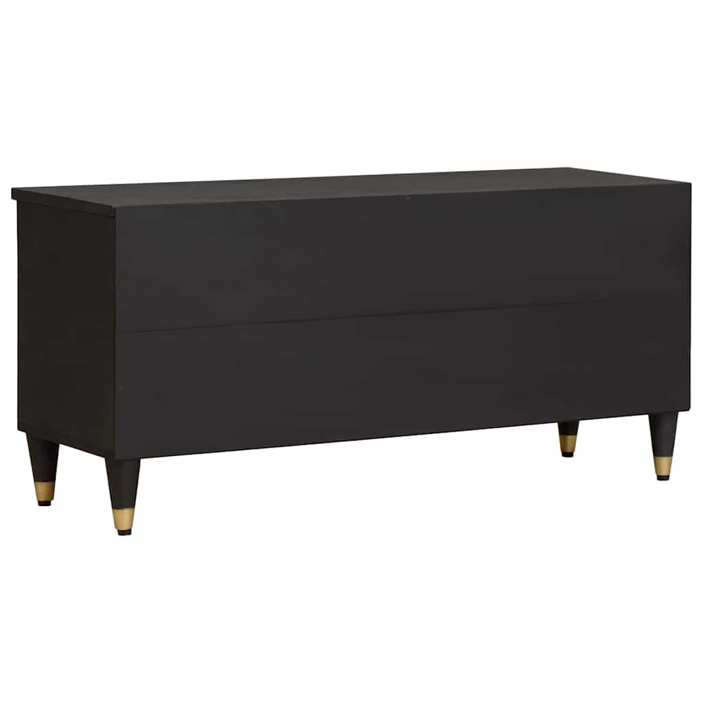 TV-skap med skuff Svart 100 x 33 x 46 cm Massiv mango tre